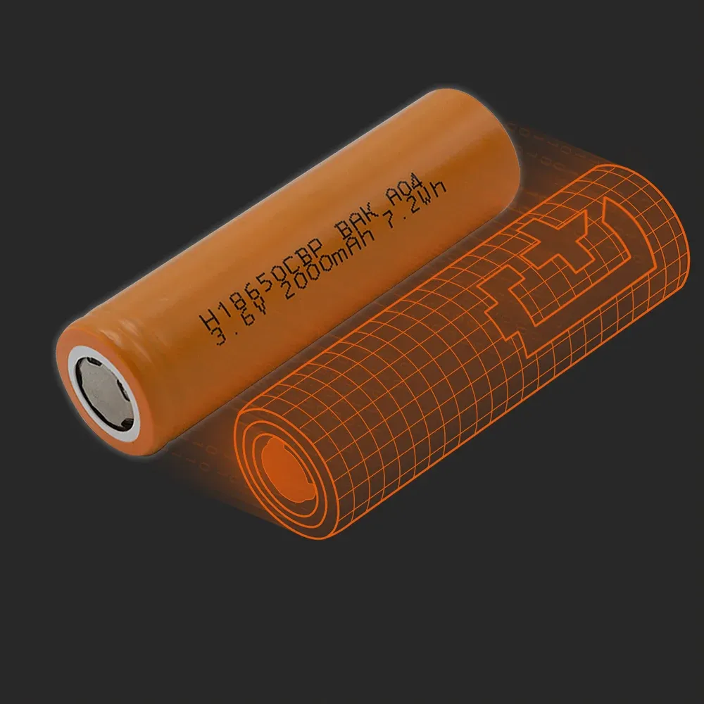 BAK Battery H18650CBP: die physische Zelle neben ihrem Batemo-Modell