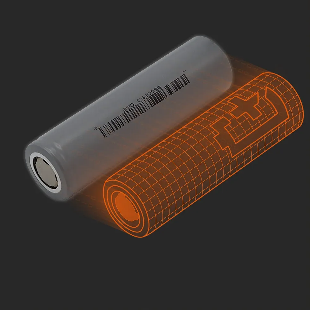 BAK Battery H18650CH : la cellule physique à côté de son modèle Batemo