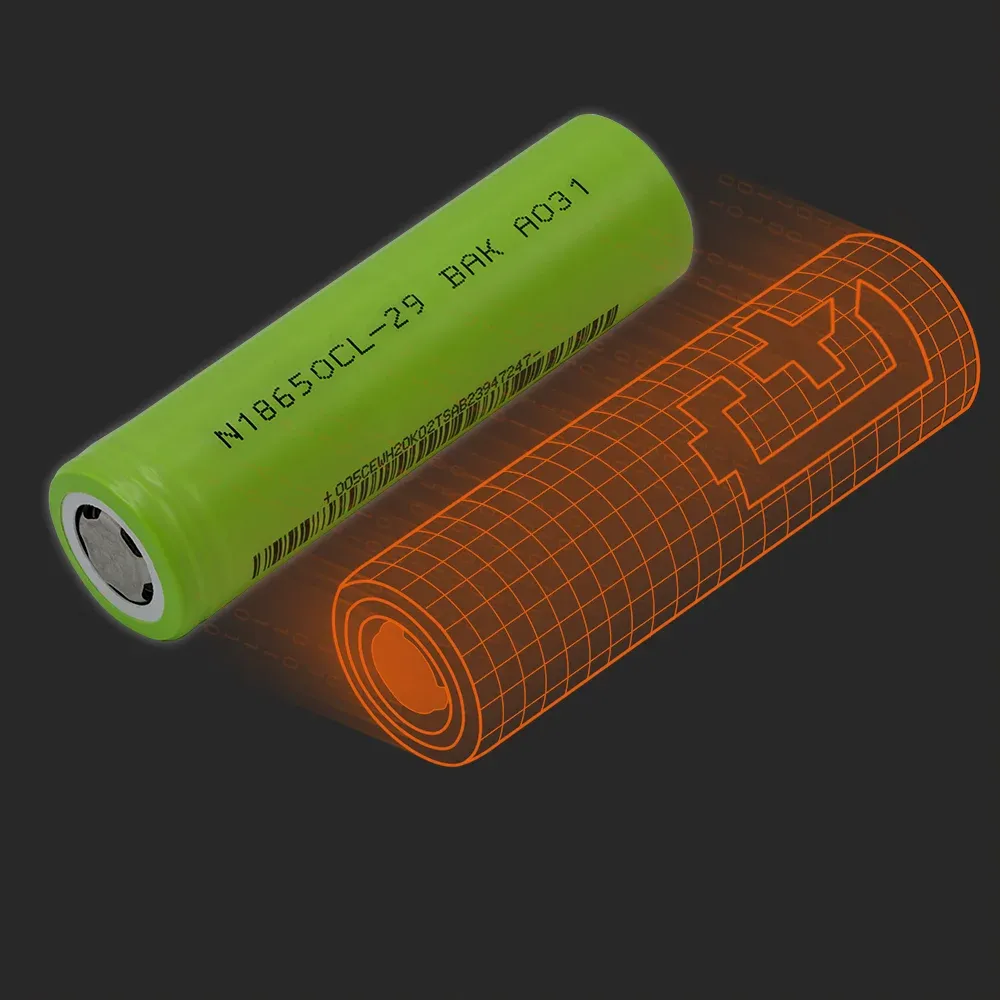 BAK Battery N18650CL-29: la celda física junto a su modelo Batemo