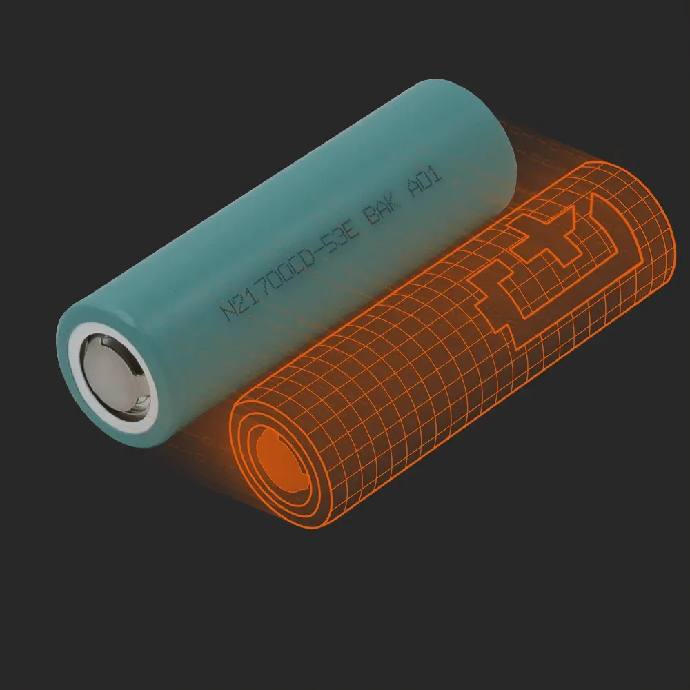 BAK Battery N21700CD-53E:实物电芯与其Batemo模型
