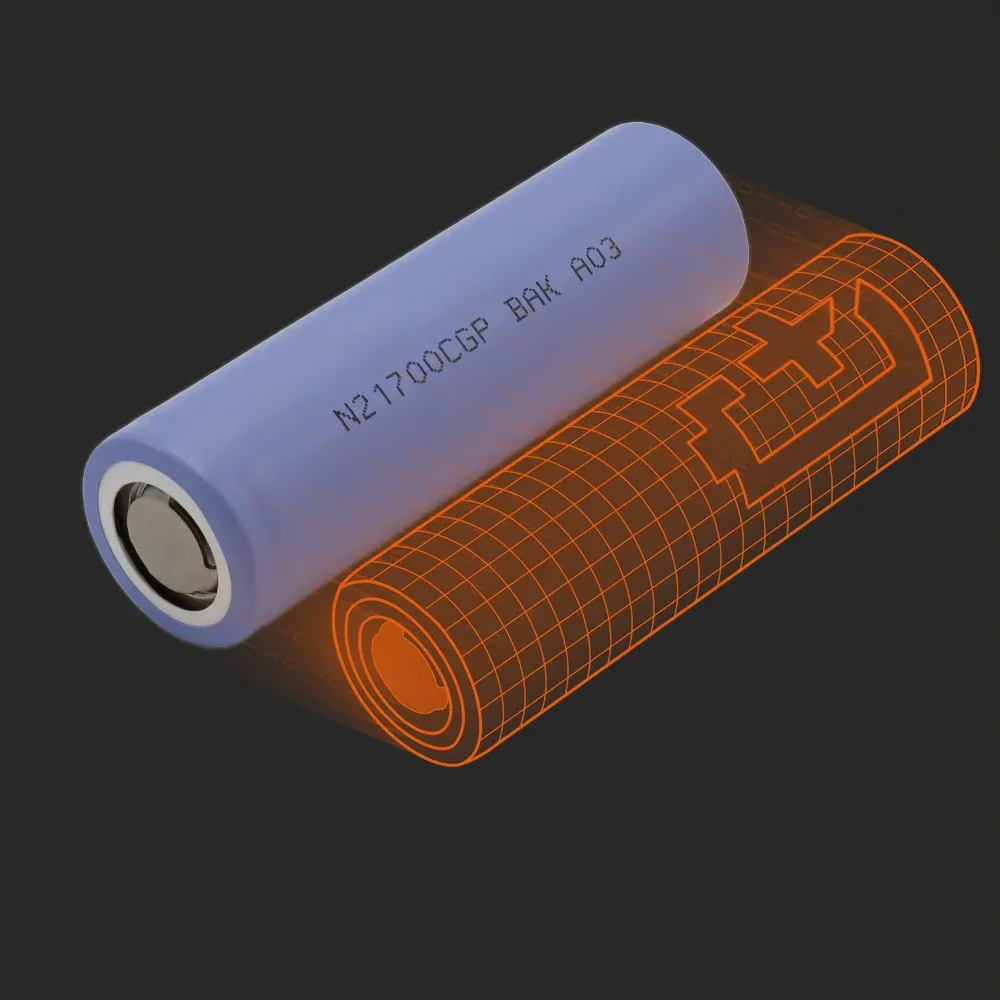 BAK Battery N21700CGP:Batemoモデルと並べた実物のセル