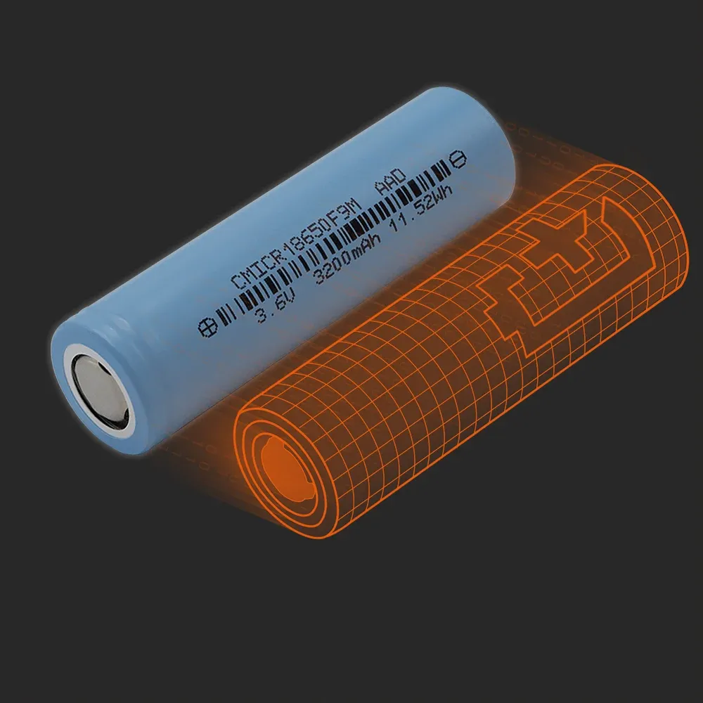 CHAM CMICR18650-F9M: la celda física junto a su modelo Batemo