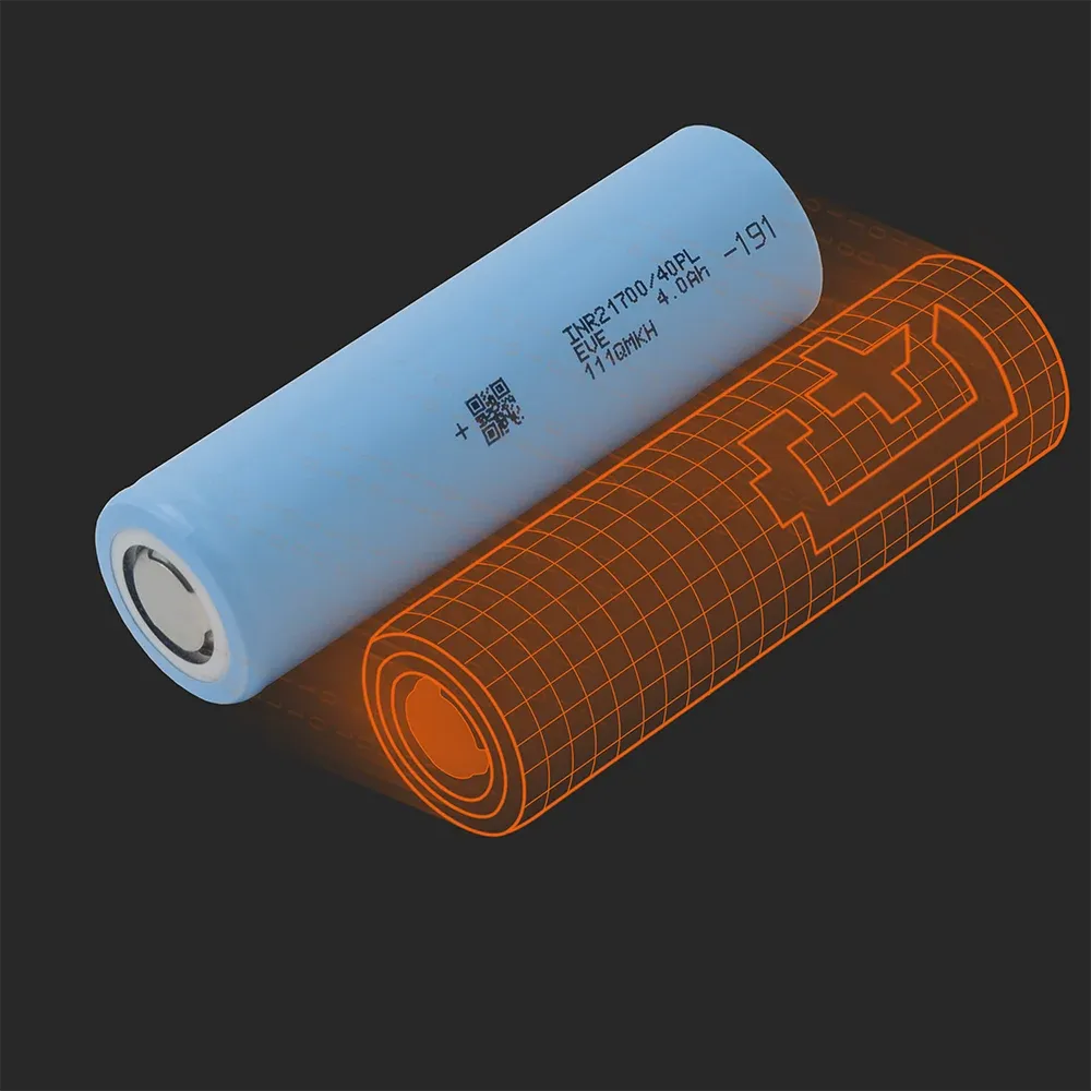 EVE Energy INR21700-40PL:Batemoモデルと並べた実物のセル