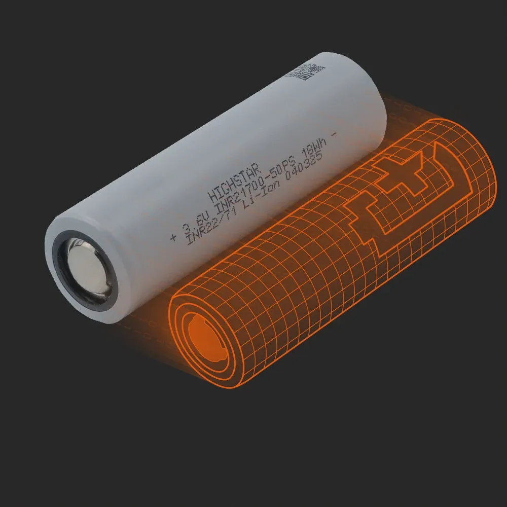 Highstar INR21700-50PS(B): the physical cell next to its Batemo model