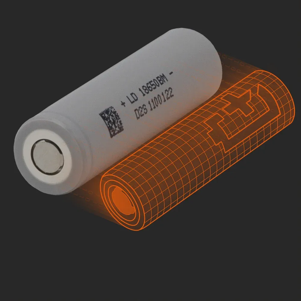 Linkdata LD18650-3000: the physical cell next to its Batemo model