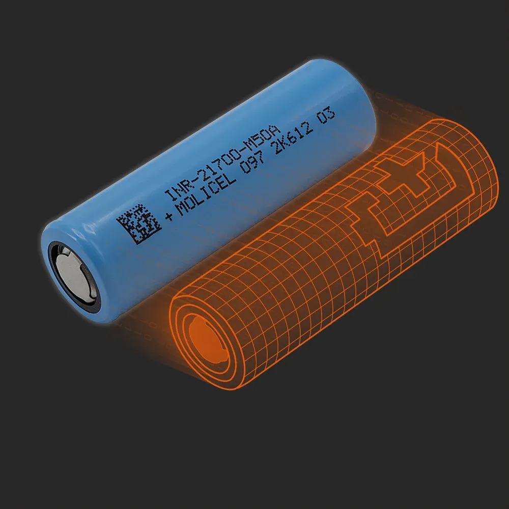 Molicel INR21700-M50A: Batemo 모델과 함께한 실물 셀