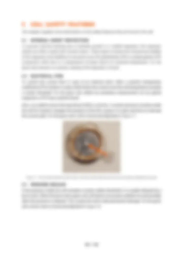 Blurred preview of page 14 of the sample Batemo Cell Report for the muRata US18650-VTC4: the current interrupt device inside the positive pole