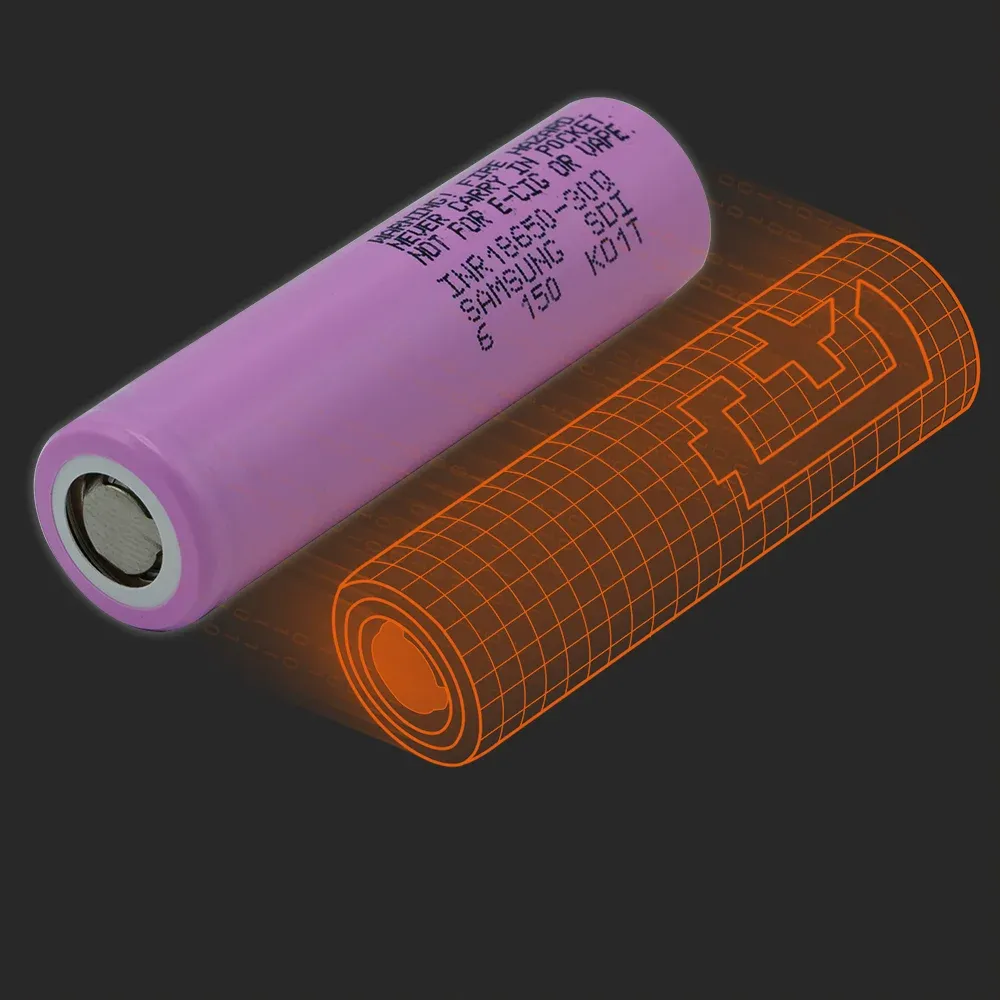 Samsung SDI INR18650-30Q(6): die physische Zelle neben ihrem Batemo-Modell