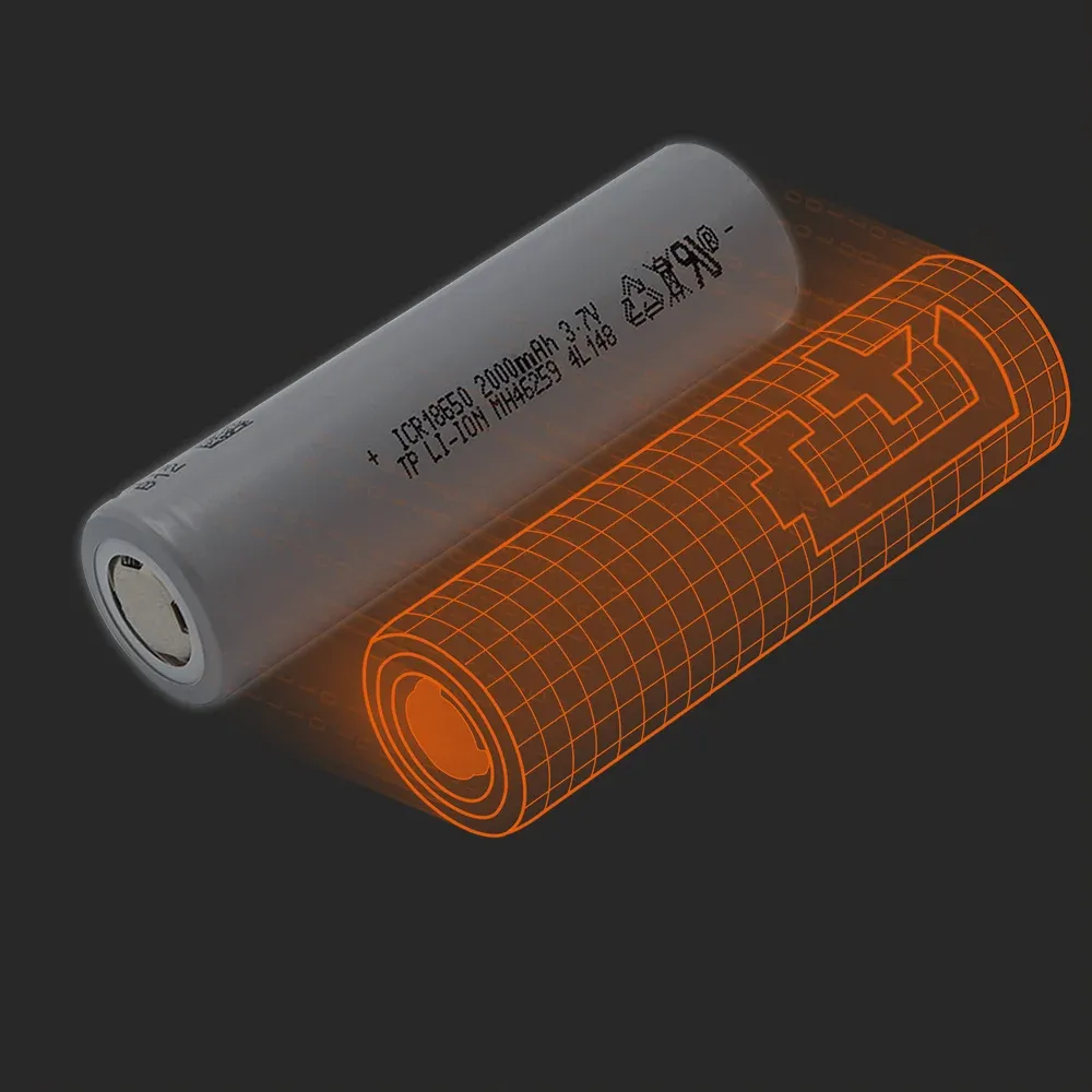 TENPOWER ICR18650-20SG: die physische Zelle neben ihrem Batemo-Modell