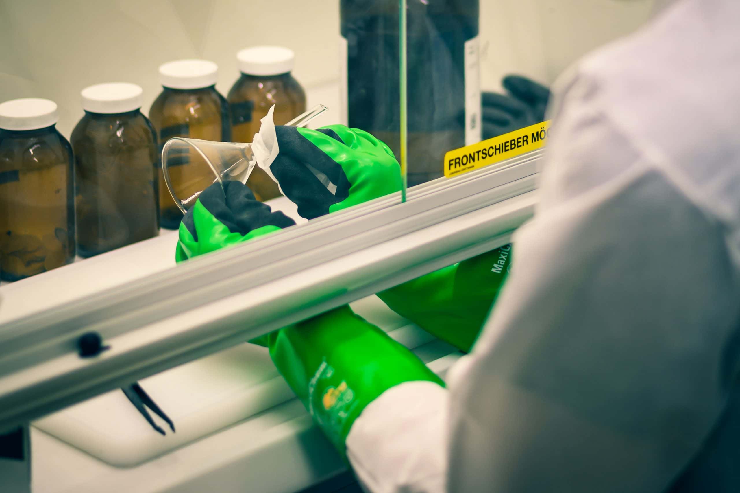 Working under the Chemical Cabinet